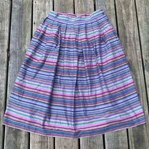 Vintage Fire Islander Lightweight Cotton Multi-color Striped Skirt